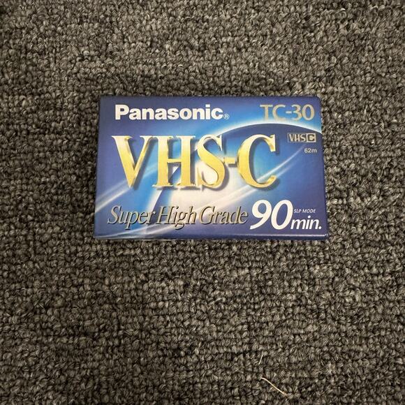 Panasonic TC-30 VHS-C Super High Grade 90 minute Compact Videocassette Sealed - Picture 1 of 2